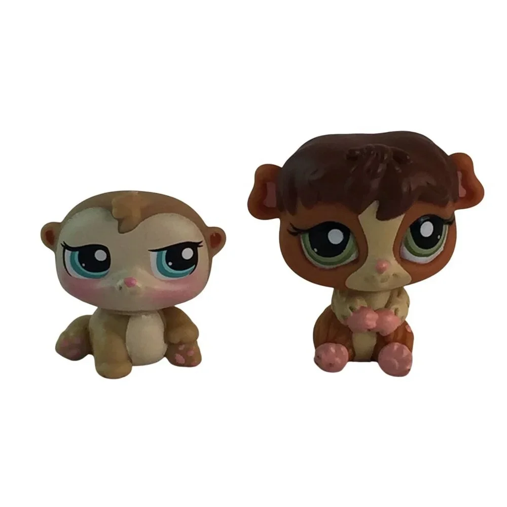 Littlest Pet Shop LPS #2148 Brown Guinea Pig #1478‎ Tan Hamster Figures